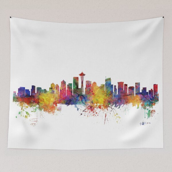 Item preview, Seattle Washington Skyline designed and sold by ArtPrints.