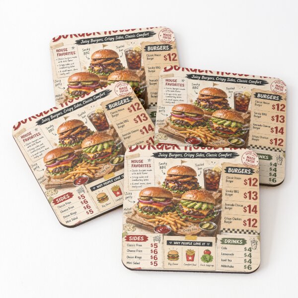 Item preview, Artisan Burger House Poster designed and sold by Thought Space Studio.