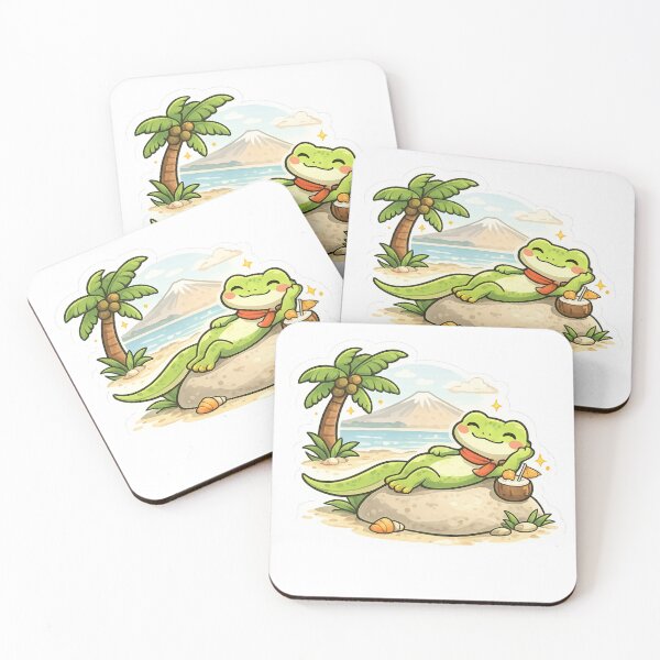 Item preview, Cute Tenerife Gecko Sticker – Tropical Island Vibes Design designed and sold by ZYNORAworld.