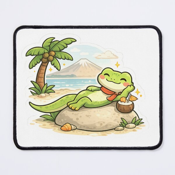 Item preview, Cute Tenerife Gecko Sticker – Tropical Island Vibes Design designed and sold by ZYNORAworld.
