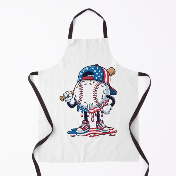 Item preview, Dripping Baseball Cap Bat Meltdown Patriotic Tee designed and sold by OlyvieArt.