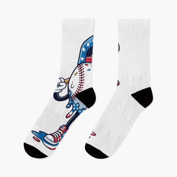 Item preview, Dripping Baseball Cap Bat Meltdown Patriotic Tee designed and sold by OlyvieArt.