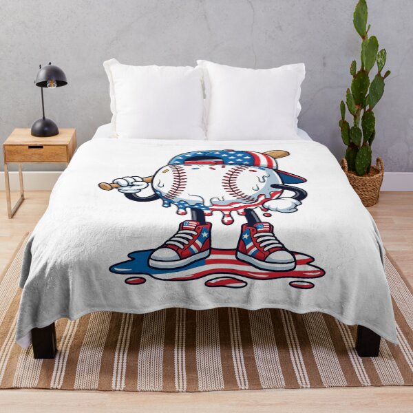 Item preview, Dripping Baseball Cap Bat Meltdown Patriotic Tee designed and sold by OlyvieArt.