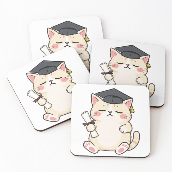 Item preview, Proud Kawaii Graduation Cat Art designed and sold by Moody Vibes Studio.