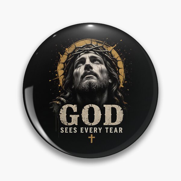 Item preview, God Sees Every Tear Christian T-Shirt, Sticker, mug, bags, bottle and tatto | Jesus Faith Inspirational Shirt Comfort in Hard Times USA designed and sold by Billium Halder.