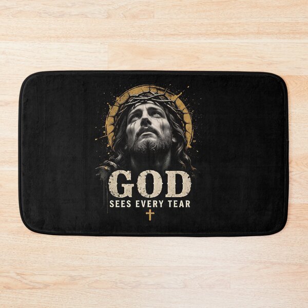 Item preview, God Sees Every Tear Christian T-Shirt, Sticker, mug, bags, bottle and tatto | Jesus Faith Inspirational Shirt Comfort in Hard Times USA designed and sold by Billium Halder.