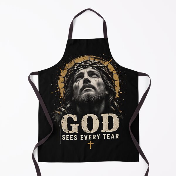 Item preview, God Sees Every Tear Christian T-Shirt, Sticker, mug, bags, bottle and tatto | Jesus Faith Inspirational Shirt Comfort in Hard Times USA designed and sold by Billium Halder.