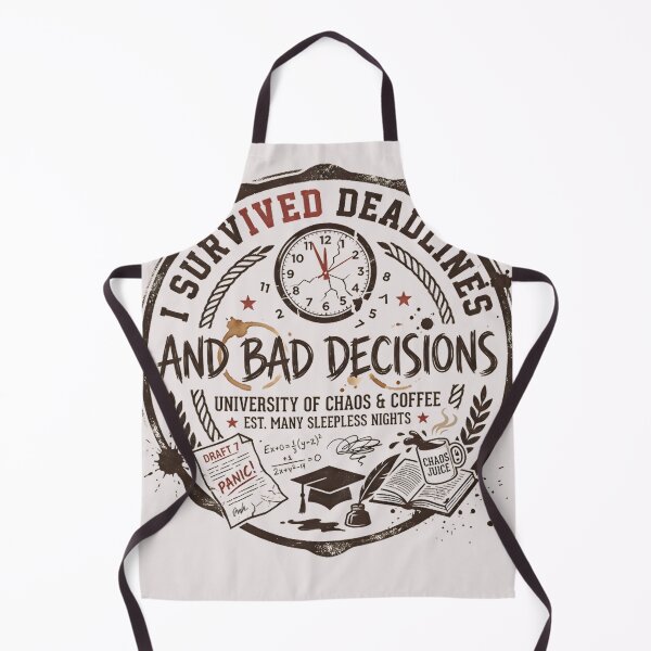 Item preview, I Survived Deadlines and Bad Decisions Funny Graduation Vintage  designed and sold by universe-hold ⭐⭐⭐⭐⭐.