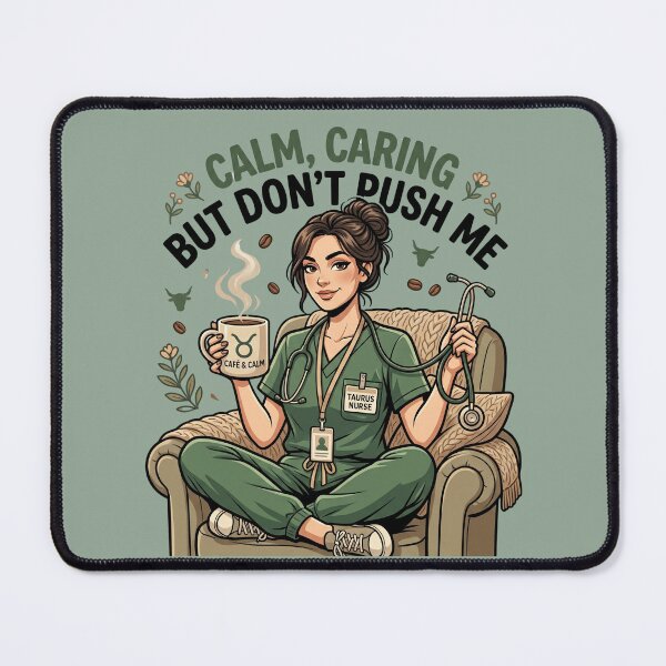 Item preview, Taurus Nurse – Calm Caring but Don’t Push Me Funny Zodiac Nurse Gift Cozy Energy designed and sold by Im-Ara.