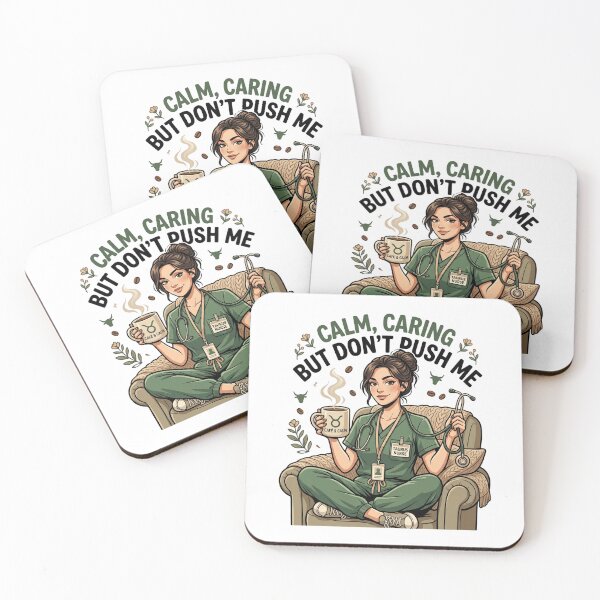 Item preview, Taurus Nurse – Calm Caring but Don’t Push Me Funny Zodiac Nurse Gift Cozy Energy designed and sold by Im-Ara.