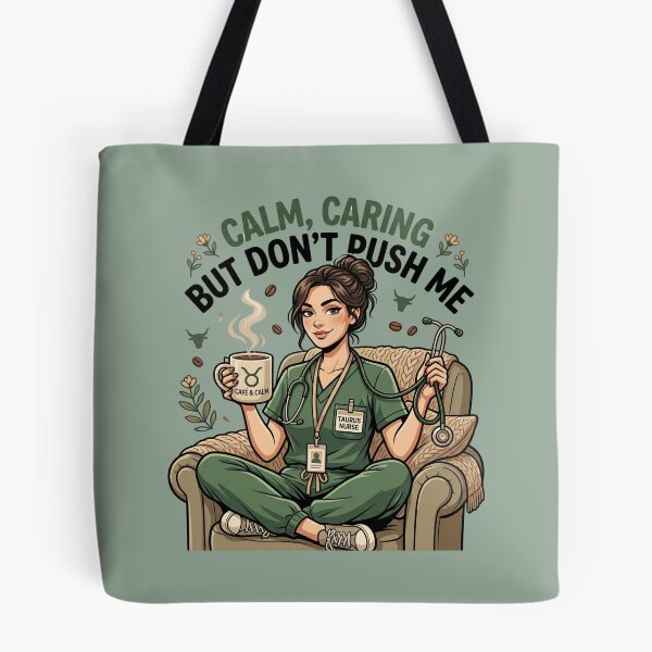 Item preview, Taurus Nurse – Calm Caring but Don’t Push Me Funny Zodiac Nurse Gift Cozy Energy designed and sold by Im-Ara.