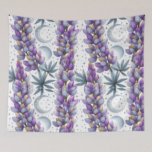 Item preview, Lupine in Garden – Cottagecore Botanical Wildflower Aesthetic Tee designed and sold by Anastasiia Yurevych.
