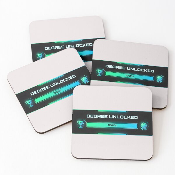 Item preview, Degree Unlocked 100% Funny Gamer Graduation Achievement  designed and sold by universe-hold ⭐⭐⭐⭐⭐.