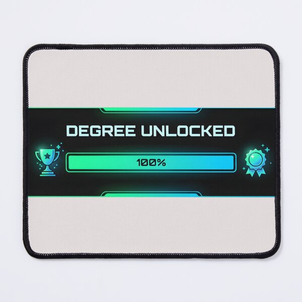 Item preview, Degree Unlocked 100% Funny Gamer Graduation Achievement designed and sold by universe-hold ⭐⭐⭐⭐⭐.