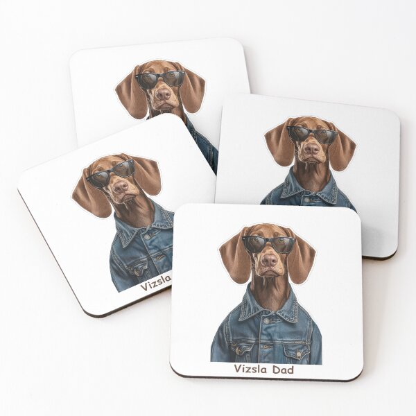 Item preview, Vizsla Dad Cool Dog Sunglasses Denim Jacket | Funny Vizsla Gift designed and sold by NUVYStudio.
