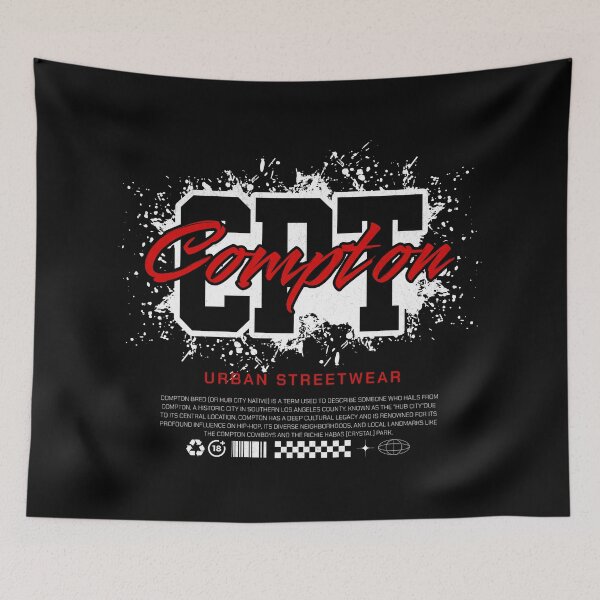Item preview, CPT Compton California Streetwear Athletic Typography Design designed and sold by WestCoastLegacy.