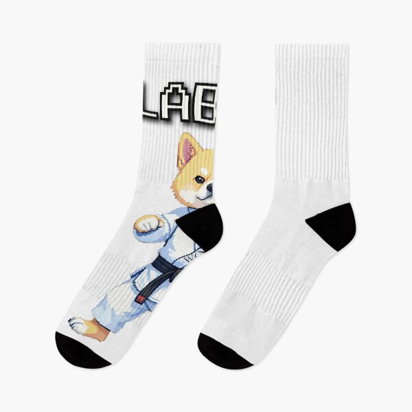 Item preview, Laban! Retro Pixel Art Karate Chow Chow designed and sold by Paws & Pixels by Waters Chie.