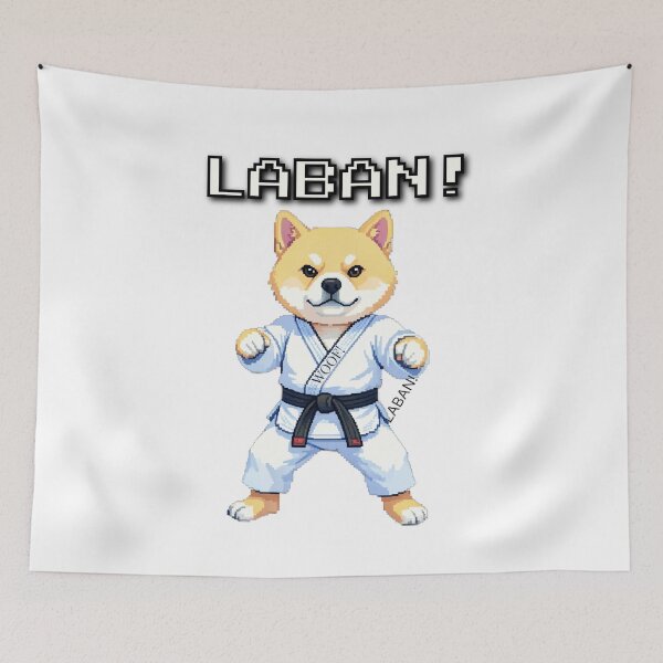 Item preview, Laban! Retro Pixel Art Karate Chow Chow designed and sold by Paws & Pixels by Waters Chie.