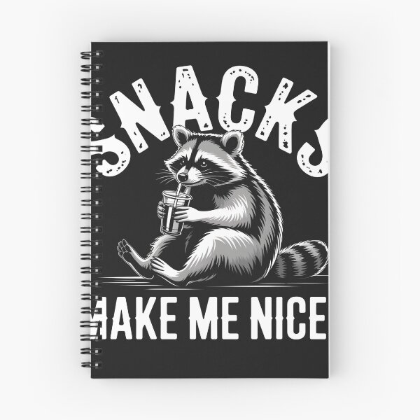 Item preview, Snacks Make Me Nicer Funny Raccoon Sarcastic Animal Humor designed and sold by universe-hold ⭐⭐⭐⭐⭐.