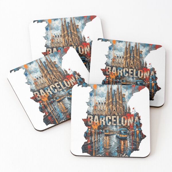 Item preview, Barcelona City Map Sticker designed and sold by Imaginarium of Chaos falcon88 .
