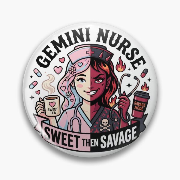 Item preview, Gemini Nurse – Sweet One Minute Savage The Next Funny Zodiac RN Mood Swing Gift designed and sold by Im-Ara.