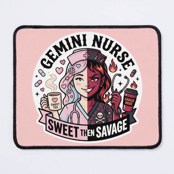 Item preview, Gemini Nurse – Sweet One Minute Savage The Next Funny Zodiac RN Mood Swing Gift designed and sold by Im-Ara.