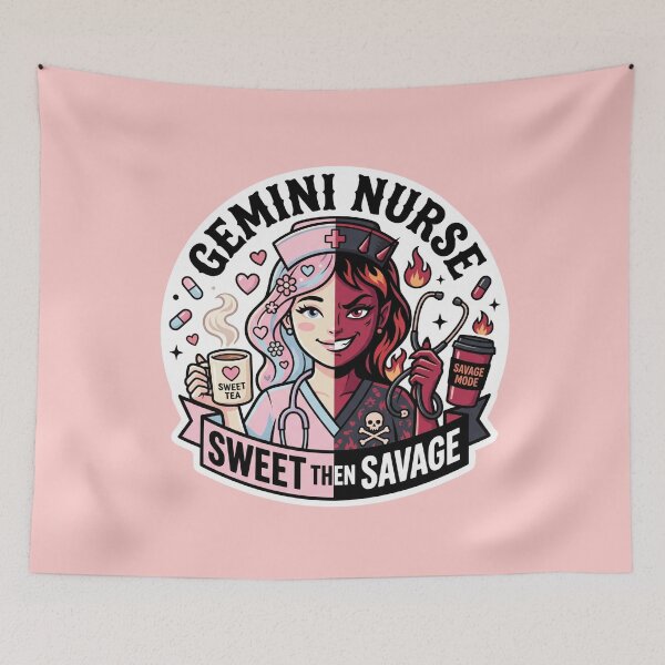 Item preview, Gemini Nurse – Sweet One Minute Savage The Next Funny Zodiac RN Mood Swing Gift designed and sold by Im-Ara.