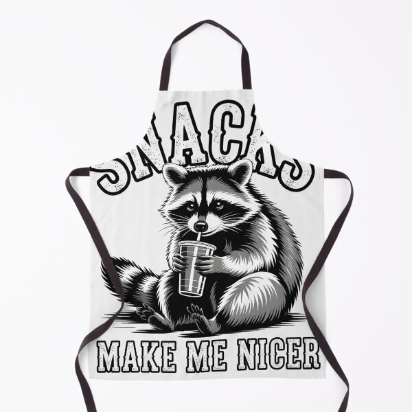 Item preview, Snacks Make Me Nicer Funny Raccoon Sarcastic Animal Humor designed and sold by universe-hold ⭐⭐⭐⭐⭐.