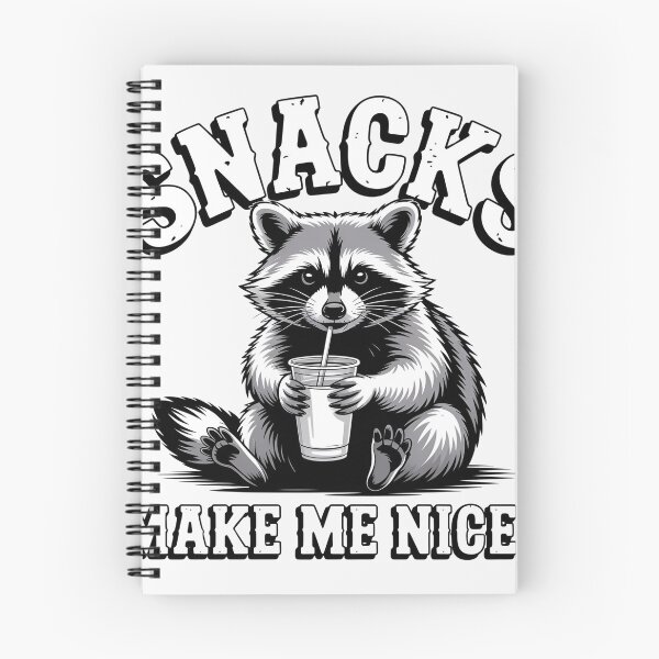 Item preview, Snacks Make Me Nicer Funny Raccoon Sarcastic Animal Humor designed and sold by universe-hold ⭐⭐⭐⭐⭐.