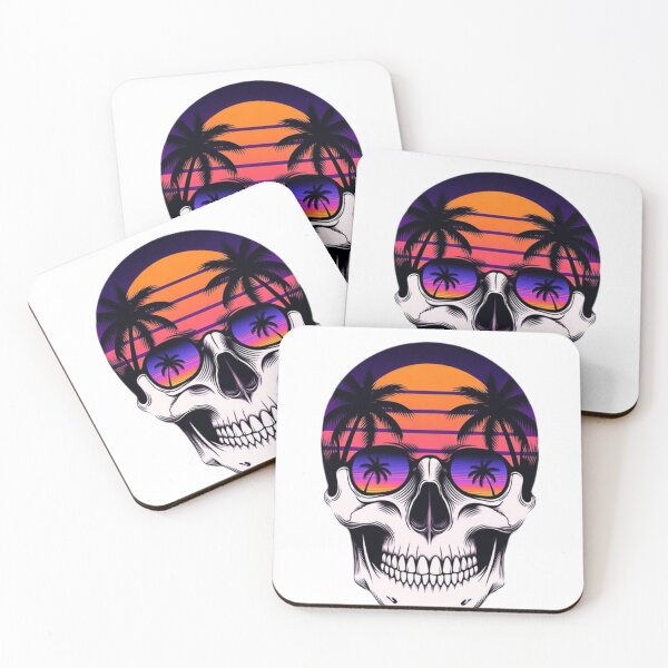 Item preview, Retro Synthwave Skull Sunset Neon Art Print designed and sold by Sky-bully.