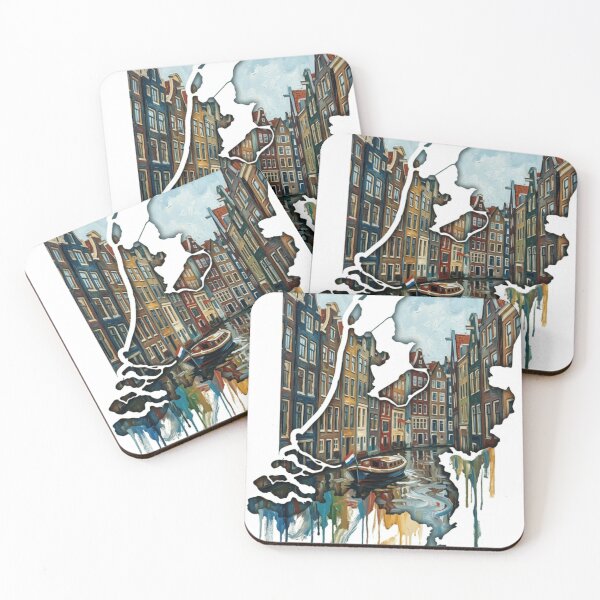 Item preview, Amsterdam City Map Sticker designed and sold by Imaginarium of Chaos falcon88 .