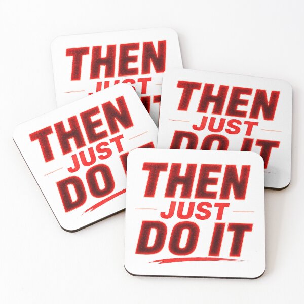 Item preview, Then Just Do It Motivational Quote Red Glow Typography designed and sold by Lovestickerco.