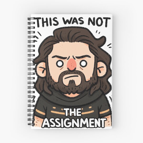 Item preview, This Was Not The Assignment Angry Cartoon Jesus designed and sold by Piotrek0001.