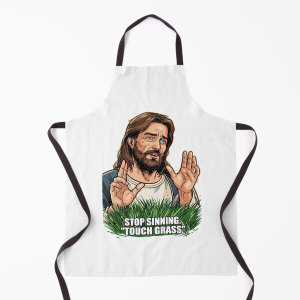 Item preview, Stop Sinning Touch Grass Jesus in Meadow designed and sold by Piotrek0001.