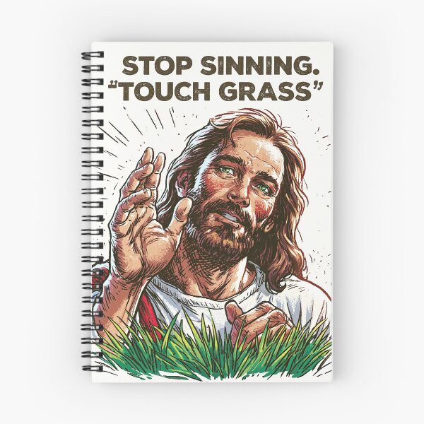 Item preview, Stop Sinning Touch Grass Jesus Vintage Art designed and sold by Piotrek0001.
