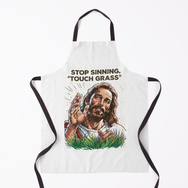 Item preview, Stop Sinning Touch Grass Jesus Vintage Art designed and sold by Piotrek0001.