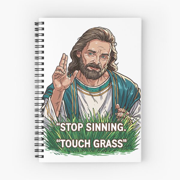 Item preview, Stop Sinning Touch Grass Jesus Green Robe designed and sold by Piotrek0001.