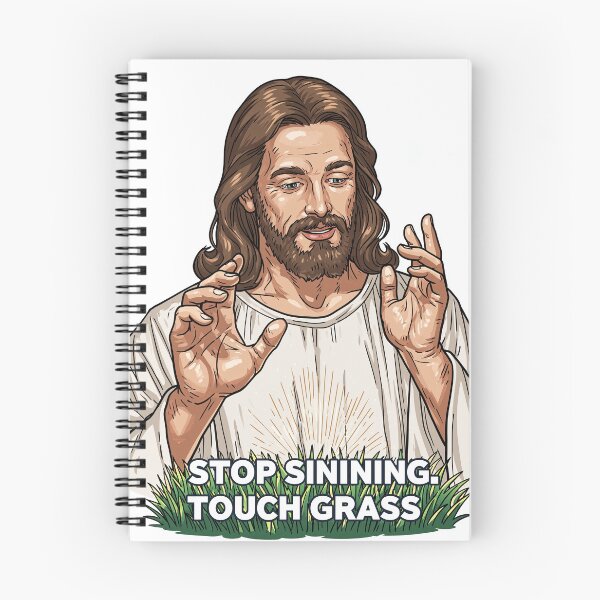 Item preview, Stop Sinning Touch Grass Jesus Hands Up designed and sold by Piotrek0001.