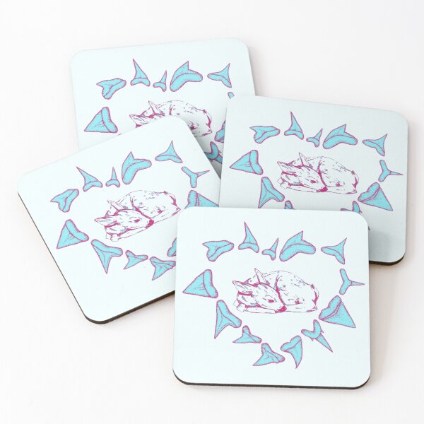 Item preview, Park The Shark & Baby Deer - Blue Pink designed and sold by coffee with ice.