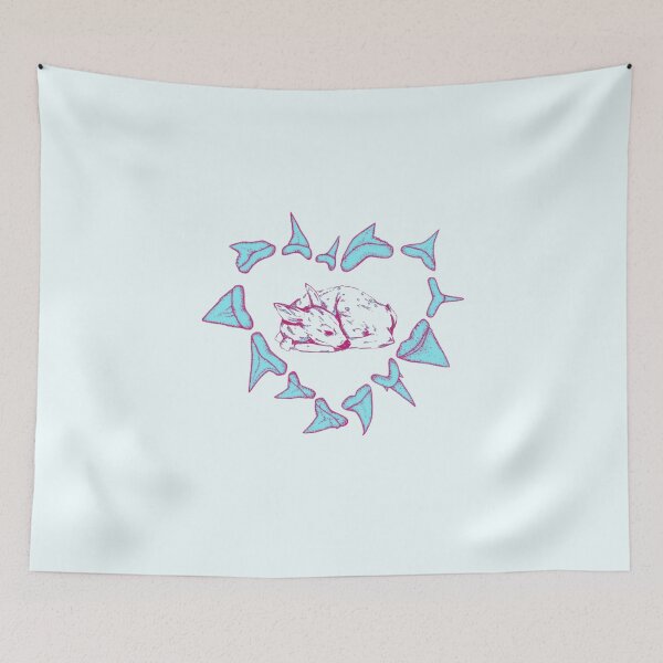 Item preview, Park The Shark & Baby Deer - Blue Pink designed and sold by coffee with ice.