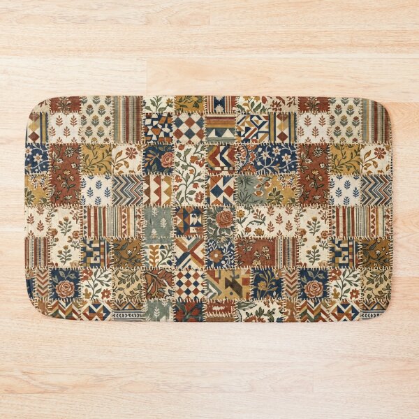 Item preview, Vintage Patchwork Fabric Rustic Pattern Bohemian Style designed and sold by SplashTastic.