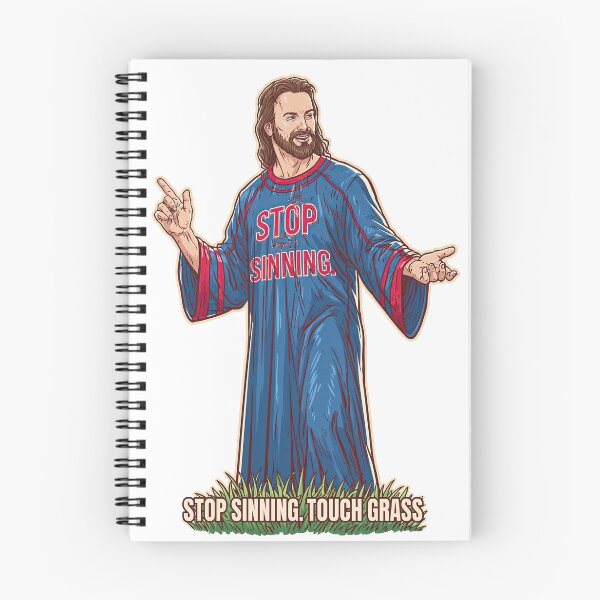 Item preview, Stop Sinning Touch Grass Full Body Jesus designed and sold by Piotrek0001.