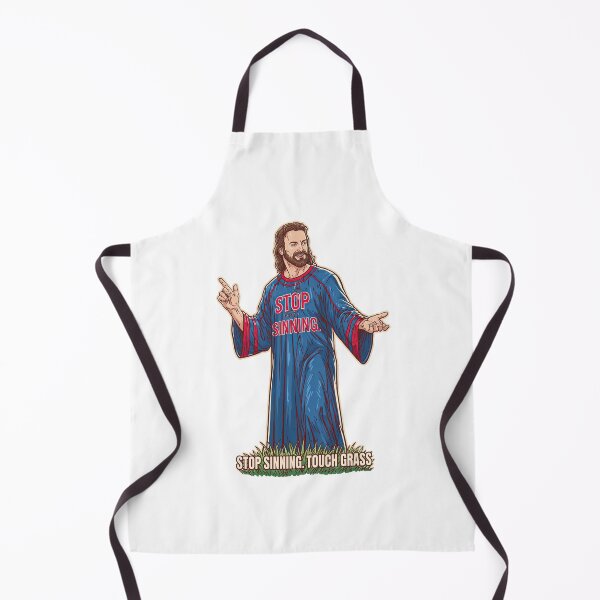 Item preview, Stop Sinning Touch Grass Full Body Jesus designed and sold by Piotrek0001.