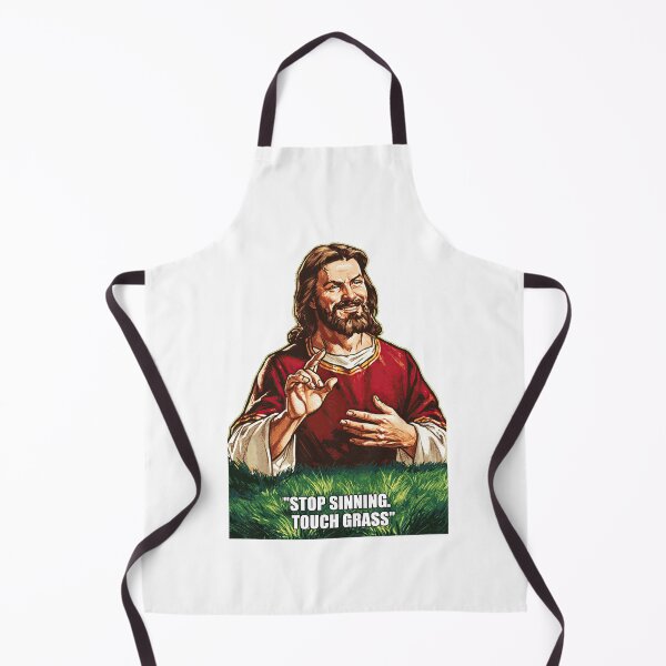 Item preview, Stop Sinning Touch Grass Jesus Sitting in Field designed and sold by Piotrek0001.