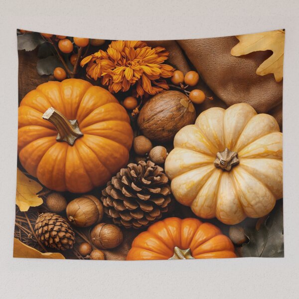 Item preview, Rustic Autumn Pumpkin Still Life – Cozy Fall Harvest Decor Print designed and sold by Kaleidoscope Print.