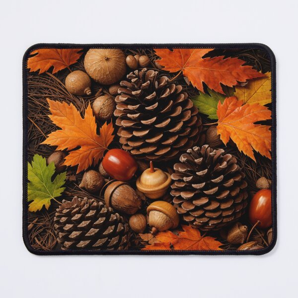 Item preview, Autumn Forest Floor Still Life – Pinecones, Acorns and Maple Leaves Wall Art designed and sold by Kaleidoscope Print.