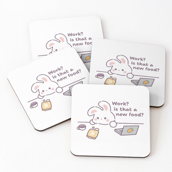 Item preview, Cute Bunny Lazy Working And Daydreaming About Food designed and sold by BunnyBaking.