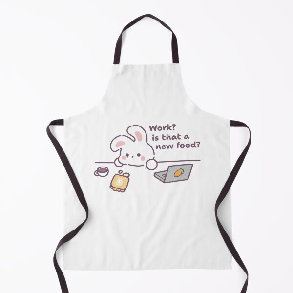 Item preview, Cute Bunny Lazy Working And Daydreaming About Food designed and sold by BunnyBaking.