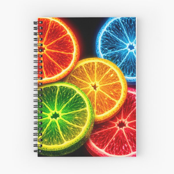 Item preview, Neon Citrus Slices Wall Art – Glowing Lime Orange and Grapefruit Pop Art Print designed and sold by Kaleidoscope Print.