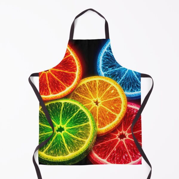 Item preview, Neon Citrus Slices Wall Art – Glowing Lime Orange and Grapefruit Pop Art Print designed and sold by Kaleidoscope Print.